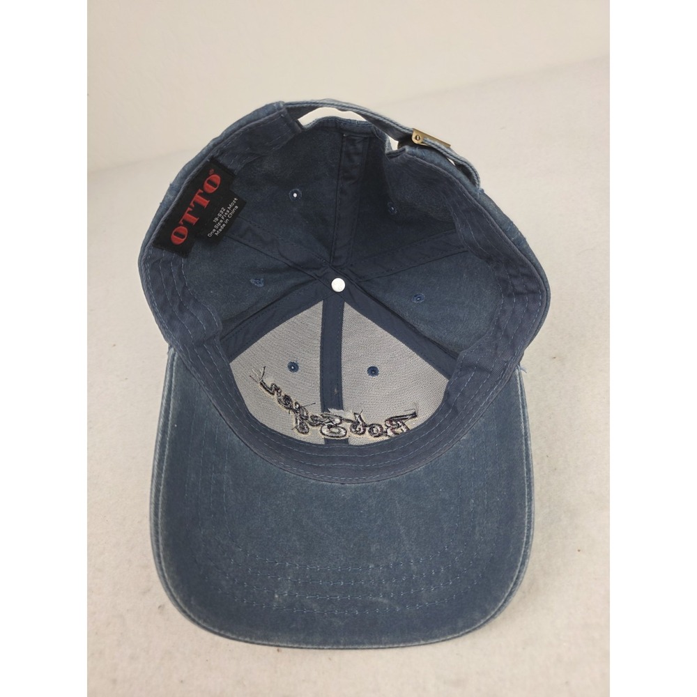 Vintage Bob Seger Denim‎ Blue Embroidered Spellout Logo Strapback Hat Adjustable - Picture 6 of 8